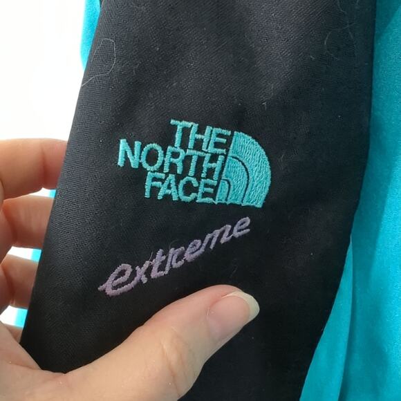 VTG 90s The North Face Extreme Anorak Long Cinch Jacket Blue Hooded Men's XL - Picture 2 of 15